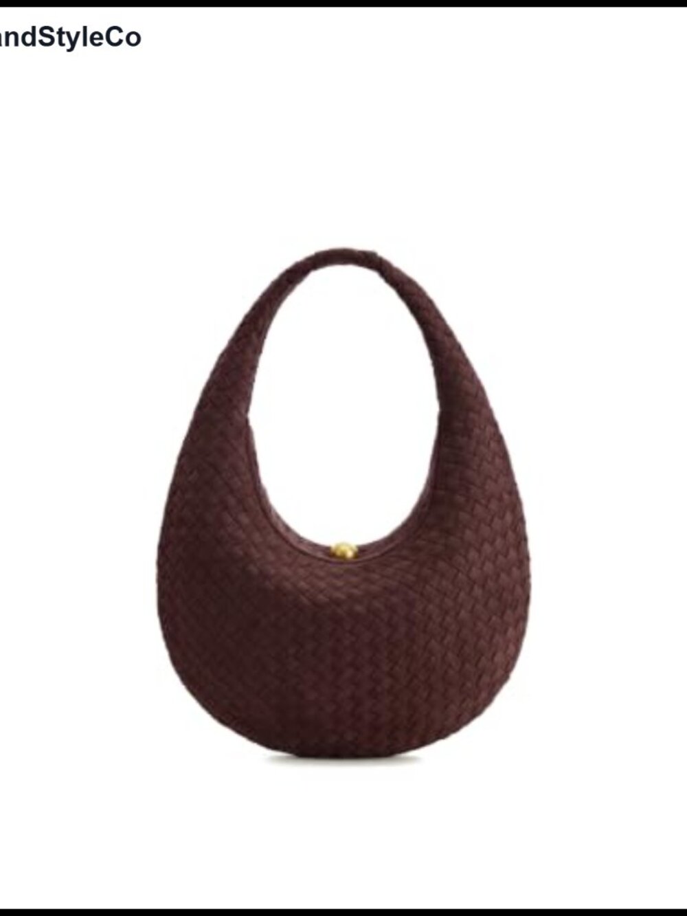 Faux Suede Woven Hobo Shoulder Bag Checkered Rectangular Handbag